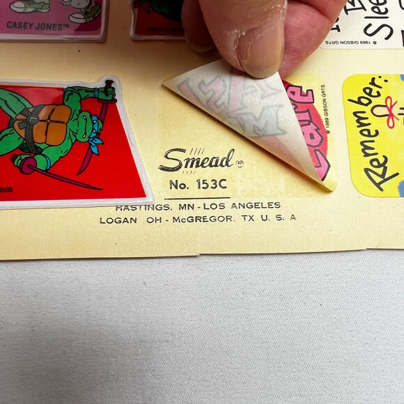 Vintage Puffy Stickers Sheet Lot of 3 Dinosaur Ninja Turtles Goofy Pluto Marvels - Picture 13 of 13